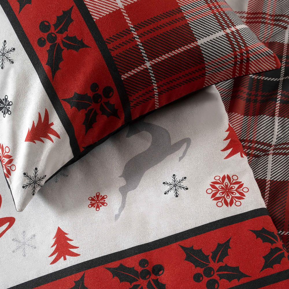 QVC Happidea Parure copripiumino Renna a tema natalizio