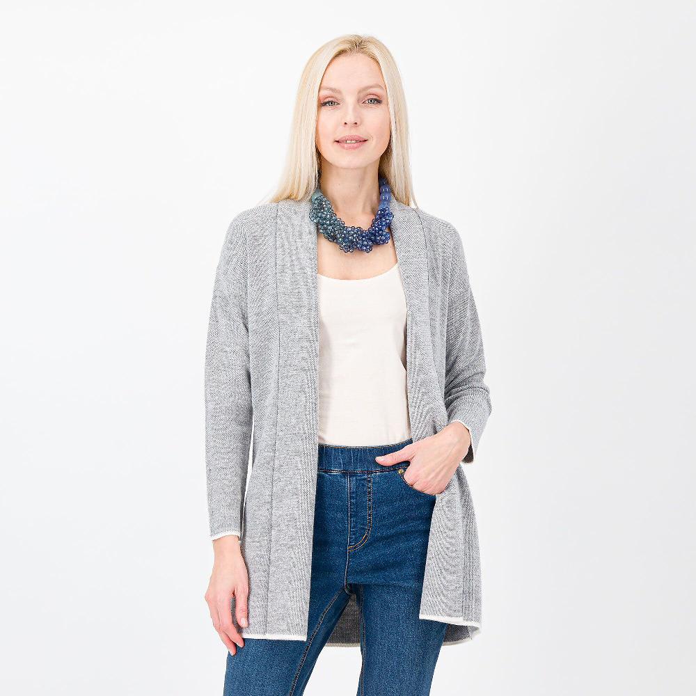 QVC HEKLA Cardigan in maglia con profili in contrasto