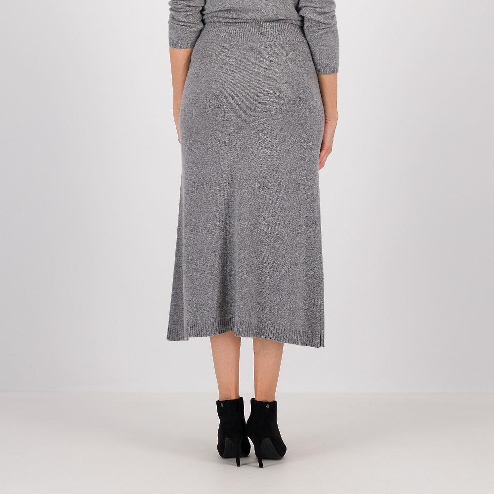 QVC Hekla & Co Gonna Lunga In Maglia Misto Lana E Viscosa Con Cashmere
