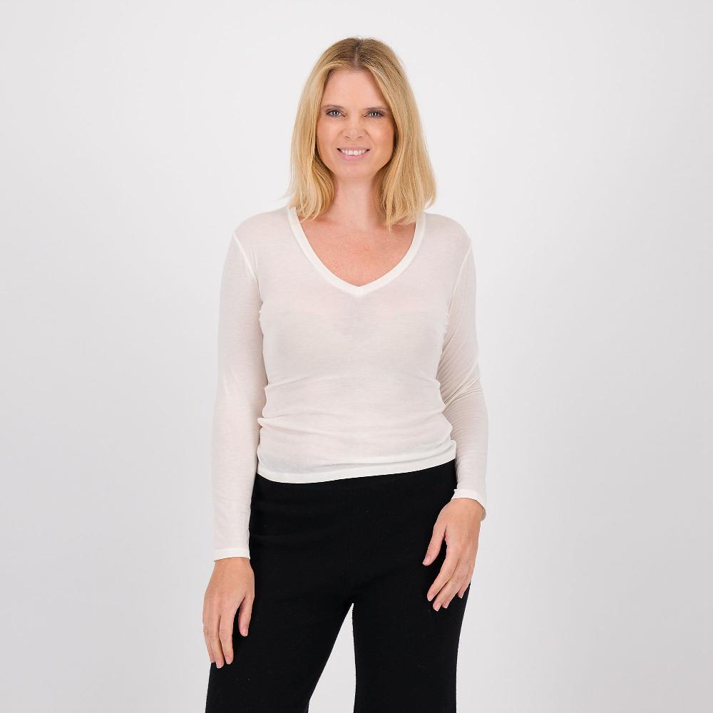 QVC Hekla & Co Maglia in modal elasticizzato con cashmere