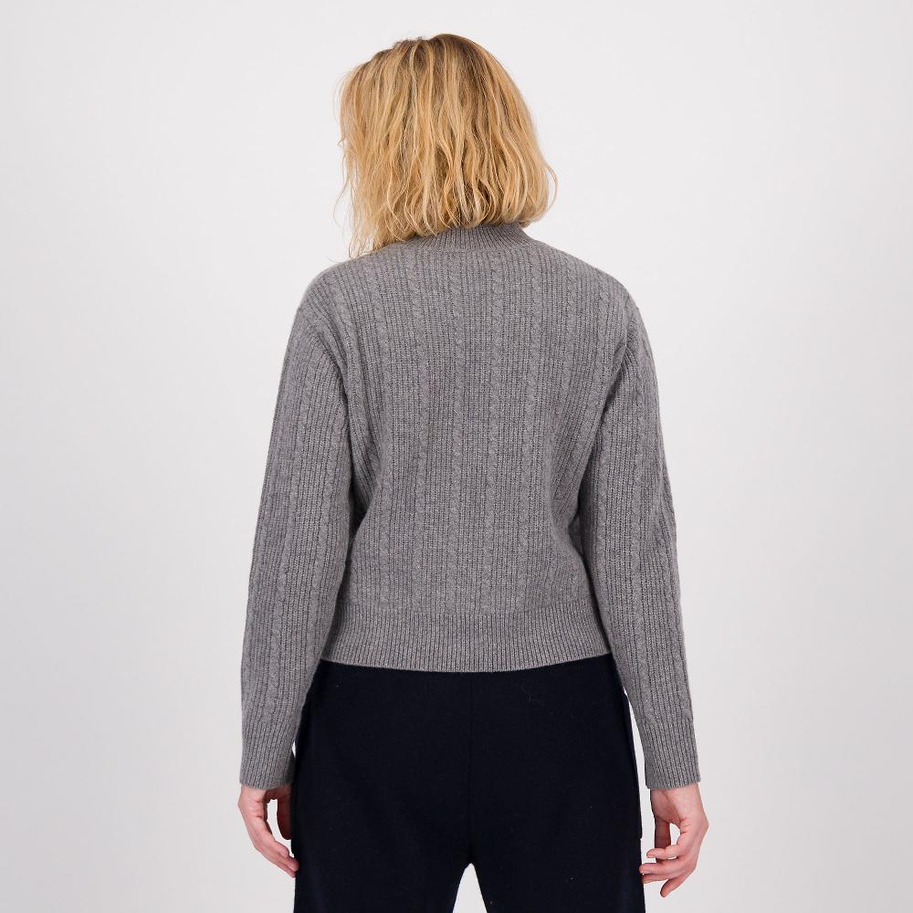 QVC Hekla & Co Maglione A Collo Alto In Lana Con Motivo A Treccia