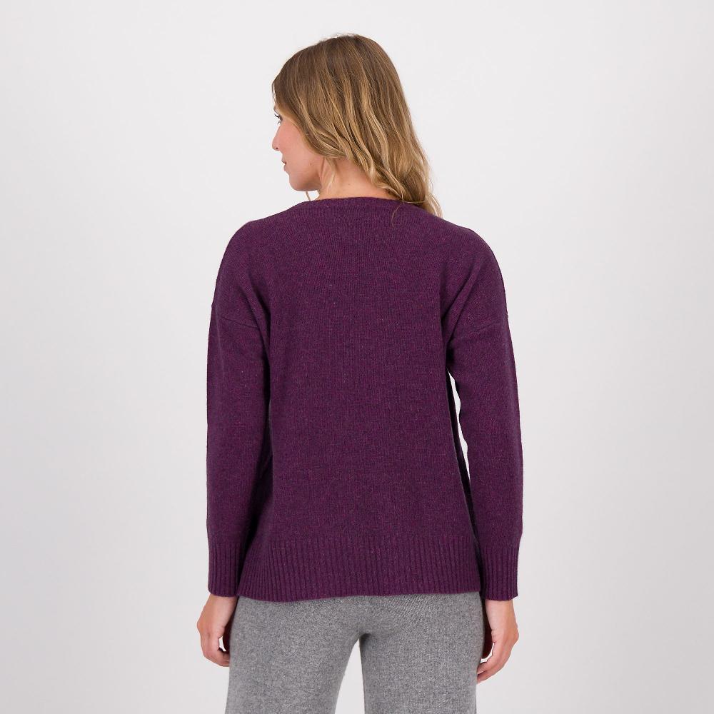 QVC Hekla & Co Maglione Over Misto Lana Con Cuciture Davanti