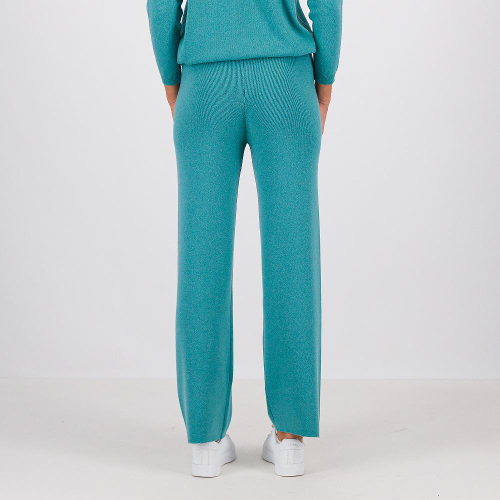 QVC Hekla & Co Pantaloni A Gamba Larga In Filato Con Cotone E Cashmere