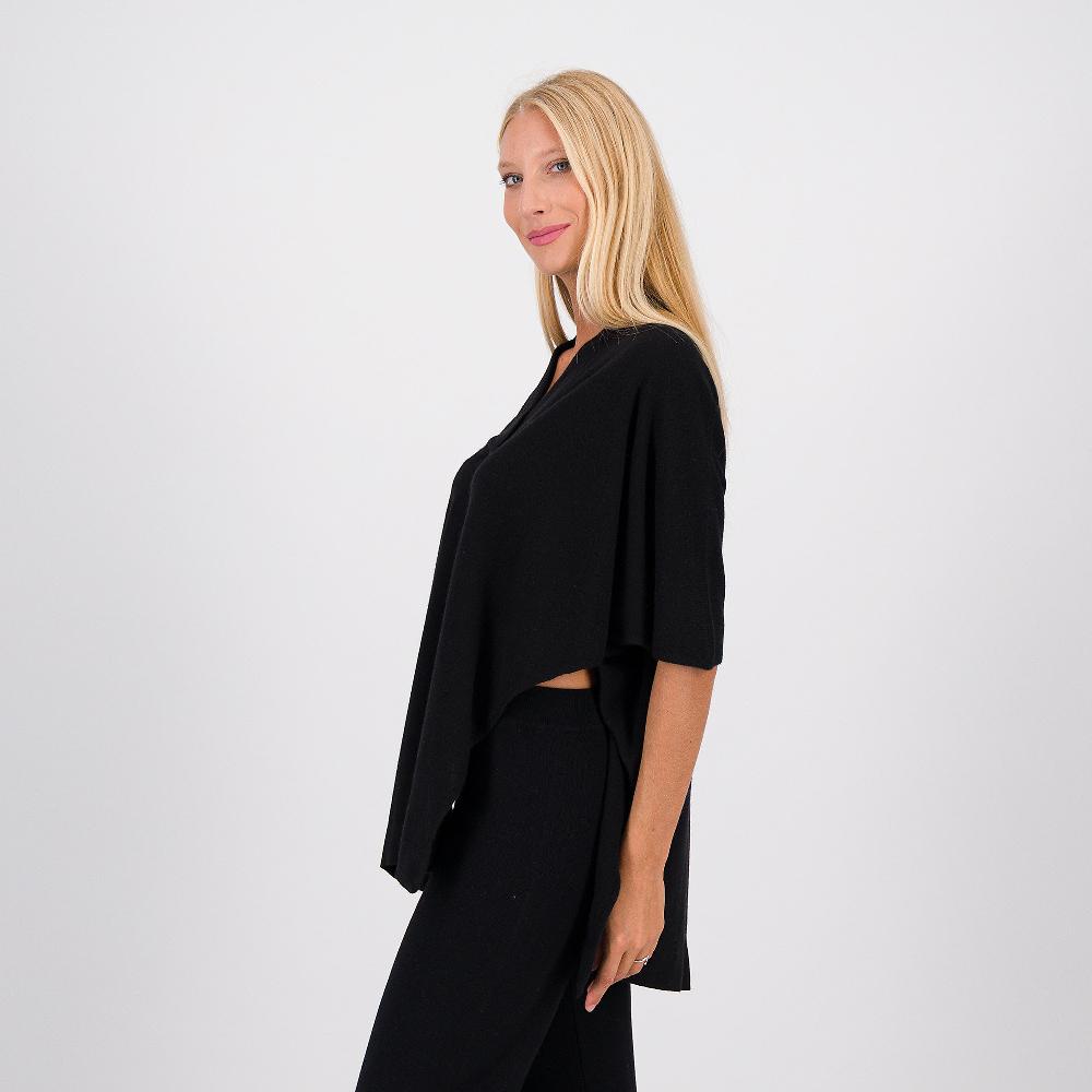 QVC Hekla & Co Poncho In Maglia In Filato Con Lana E Cashmere