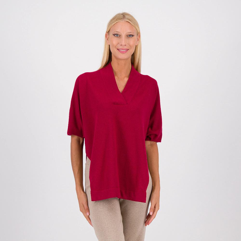 QVC Hekla & Co Poncho in maglia in filato con lana e cashmere