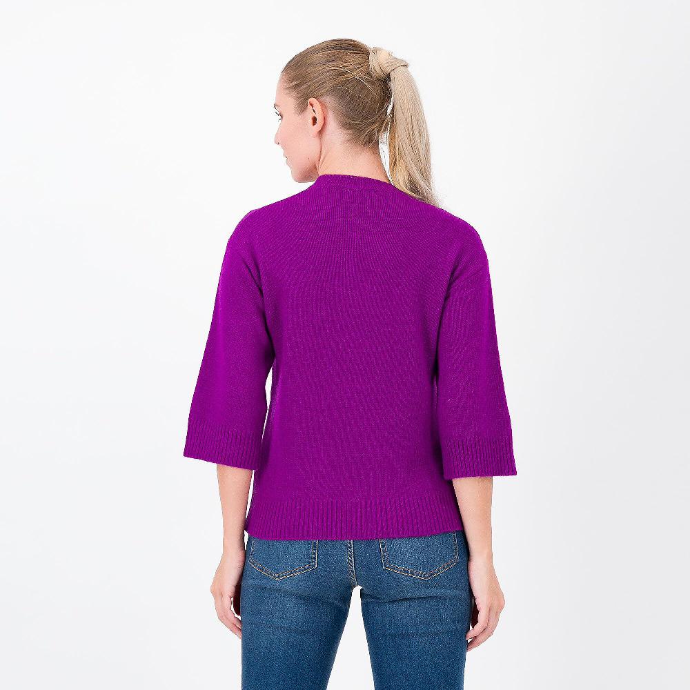 QVC HEKLA Maglia In Misto Lana Con Scollo Tunisienne