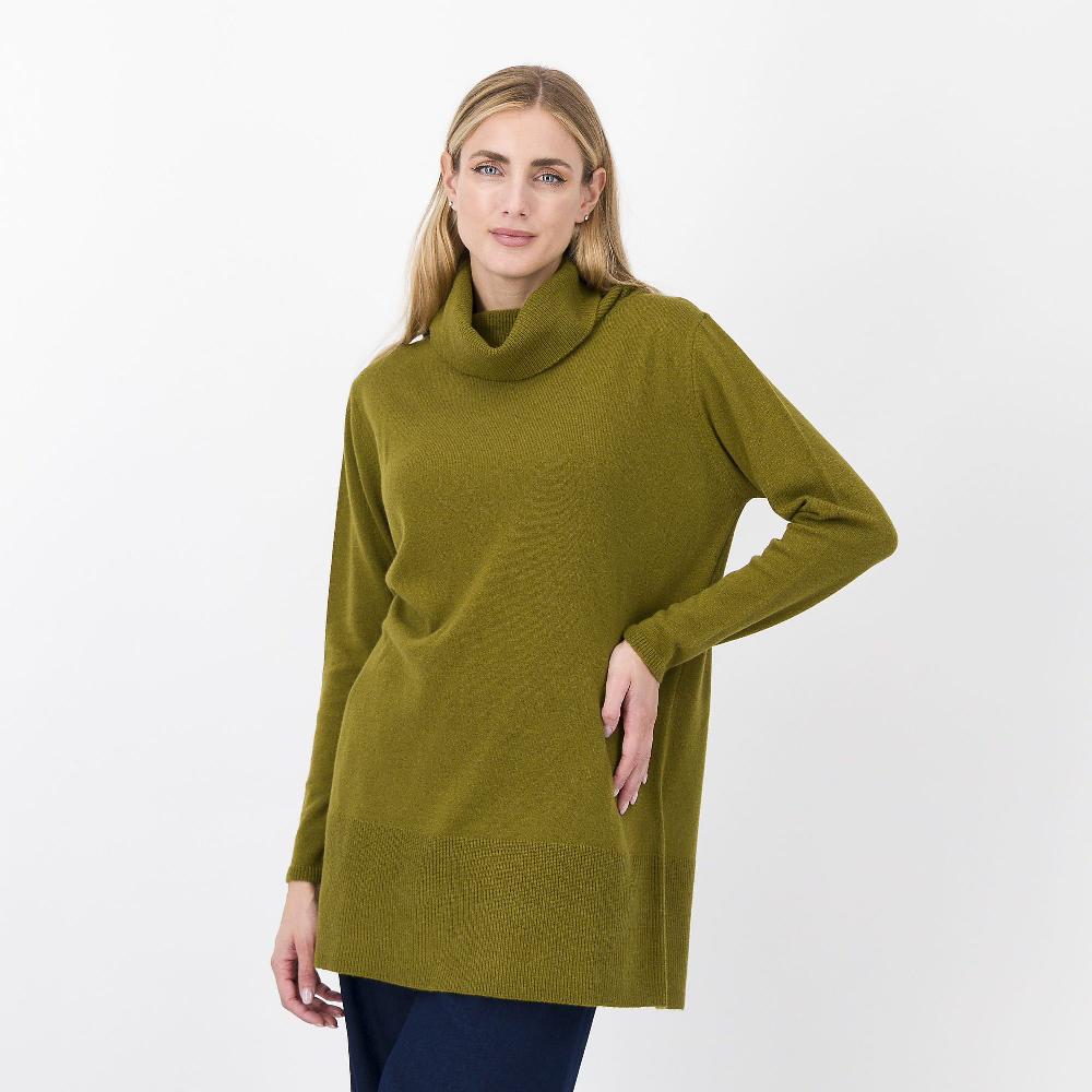 QVC HEKLA Maglia misto lana e viscosa con collo a ciambella