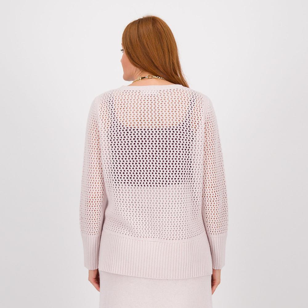 QVC HEKLA Maglia Traforata Filato Mix Lana Viscosa Cashmere