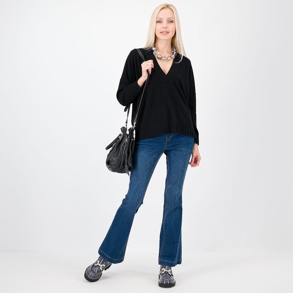 QVC HEKLA Maglione Over In Misto Lana Con Scollo A V