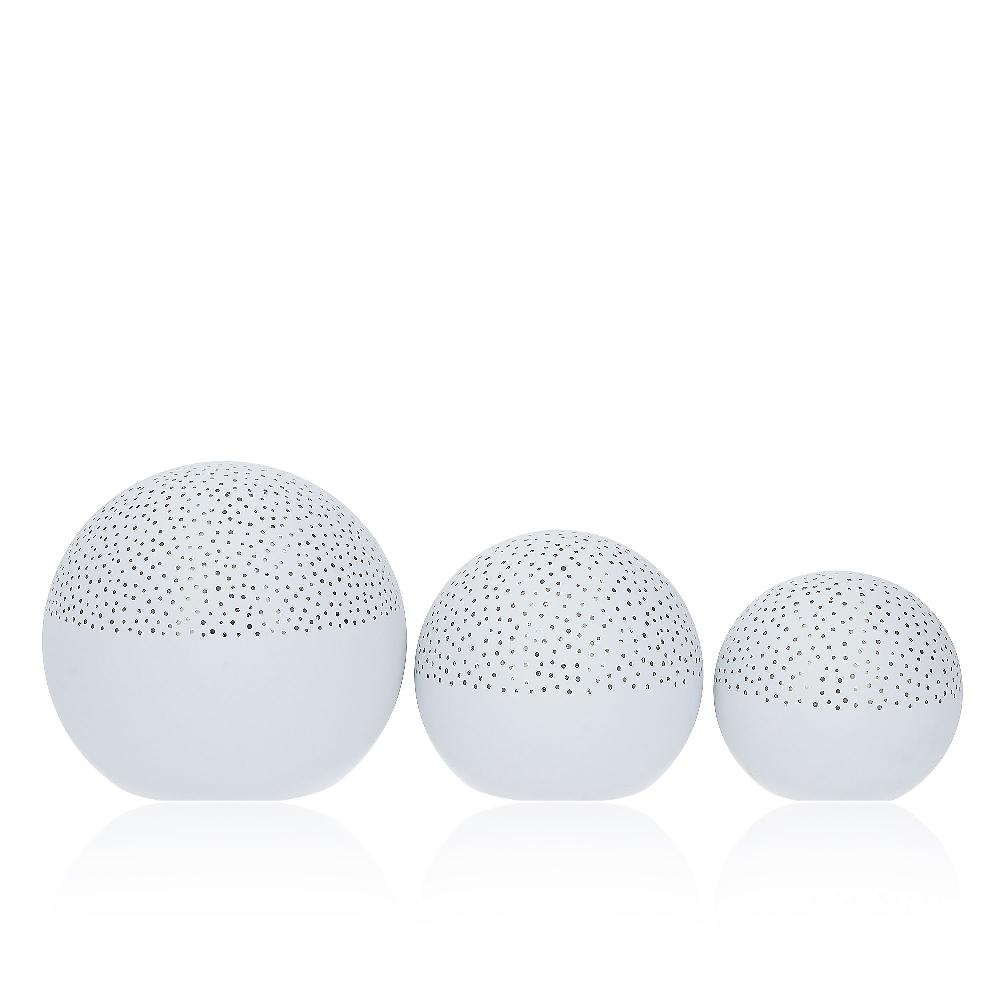 QVC Home Reflections 3 sfere decorative luminose bianche