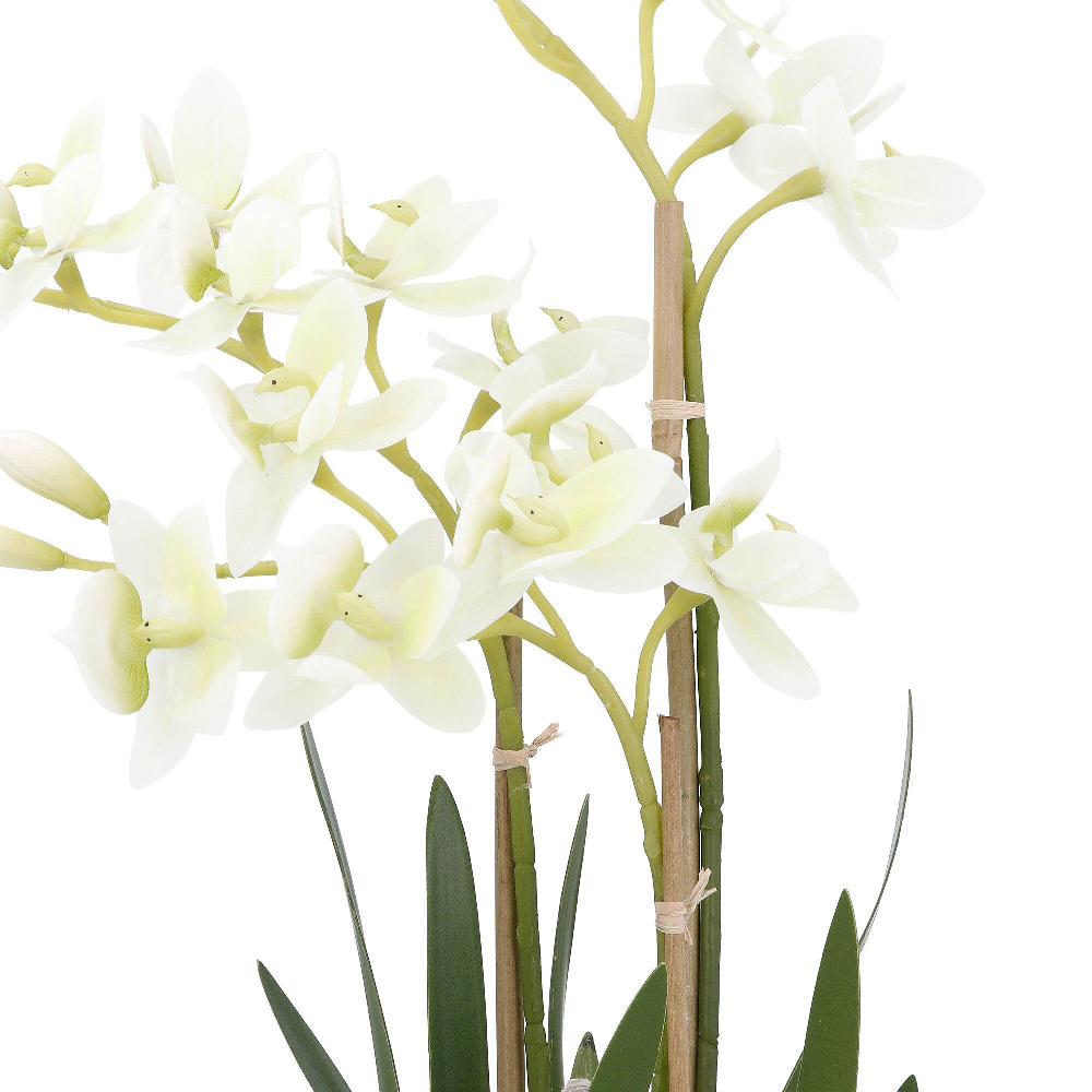 QVC Home Reflections Vaso In Ceramica Con Finte Orchidee