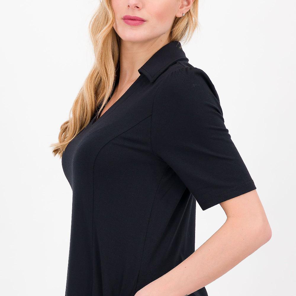 QVC Isaac Mizrahi Live Abito In Cotone E Modal Scollo A V Con Colletto