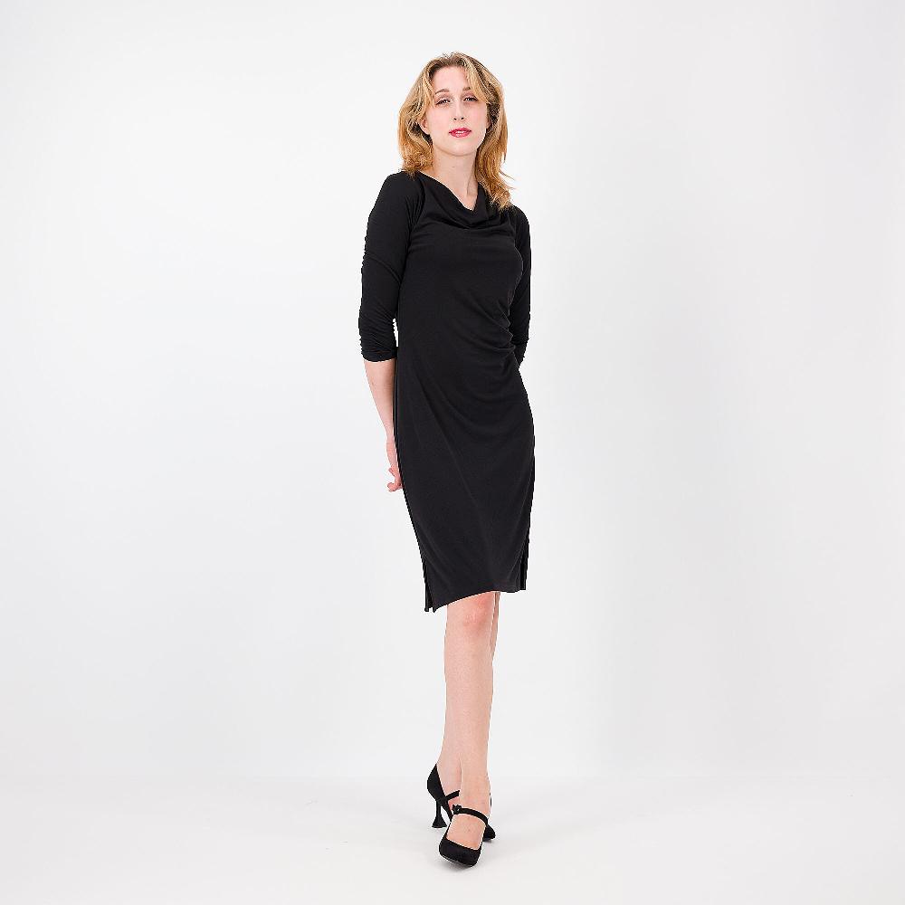 QVC Isaac Mizrahi Live Abito in jersey stretch con drappeggio