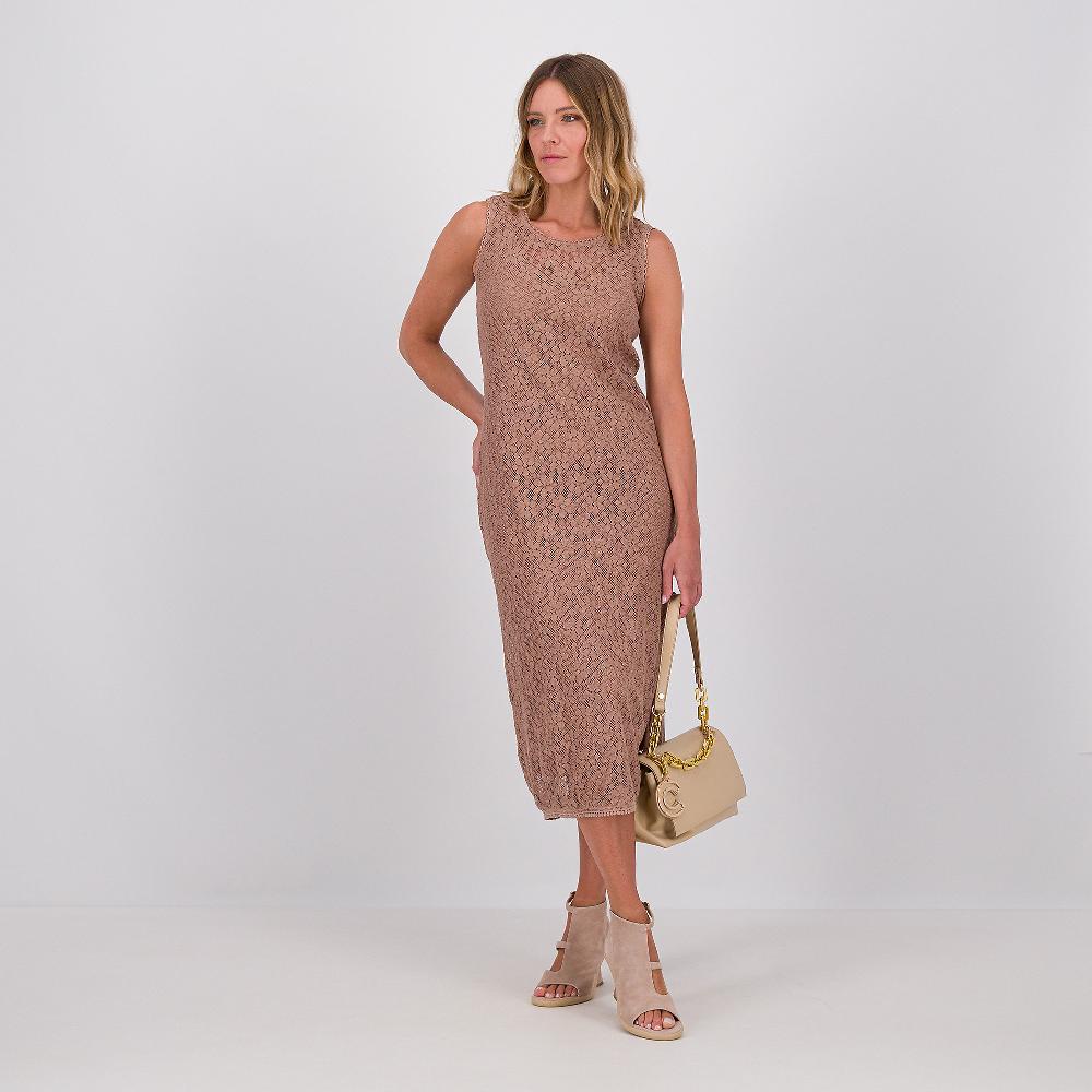 QVC Isaac Mizrahi Live Abito Midi Smanicato In Pizzo Crochet