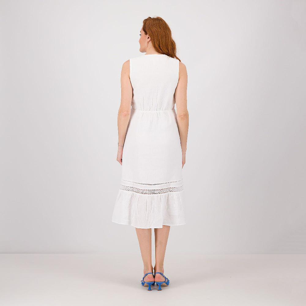 QVC Isaac Mizrahi Live Abito Midi Smanicato In Voile Di Cotone