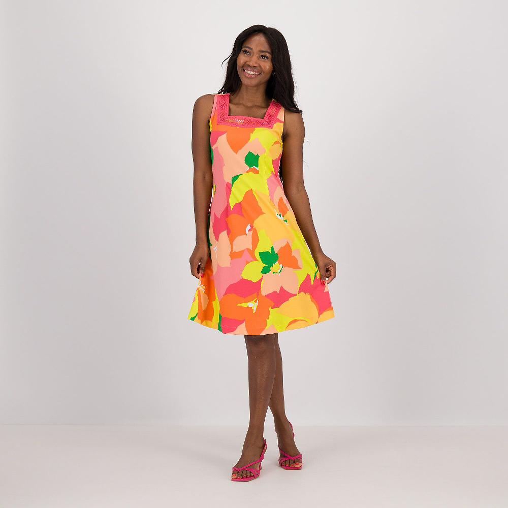 QVC Isaac Mizrahi Live Abito smanicato in maglia crêpe fantasia