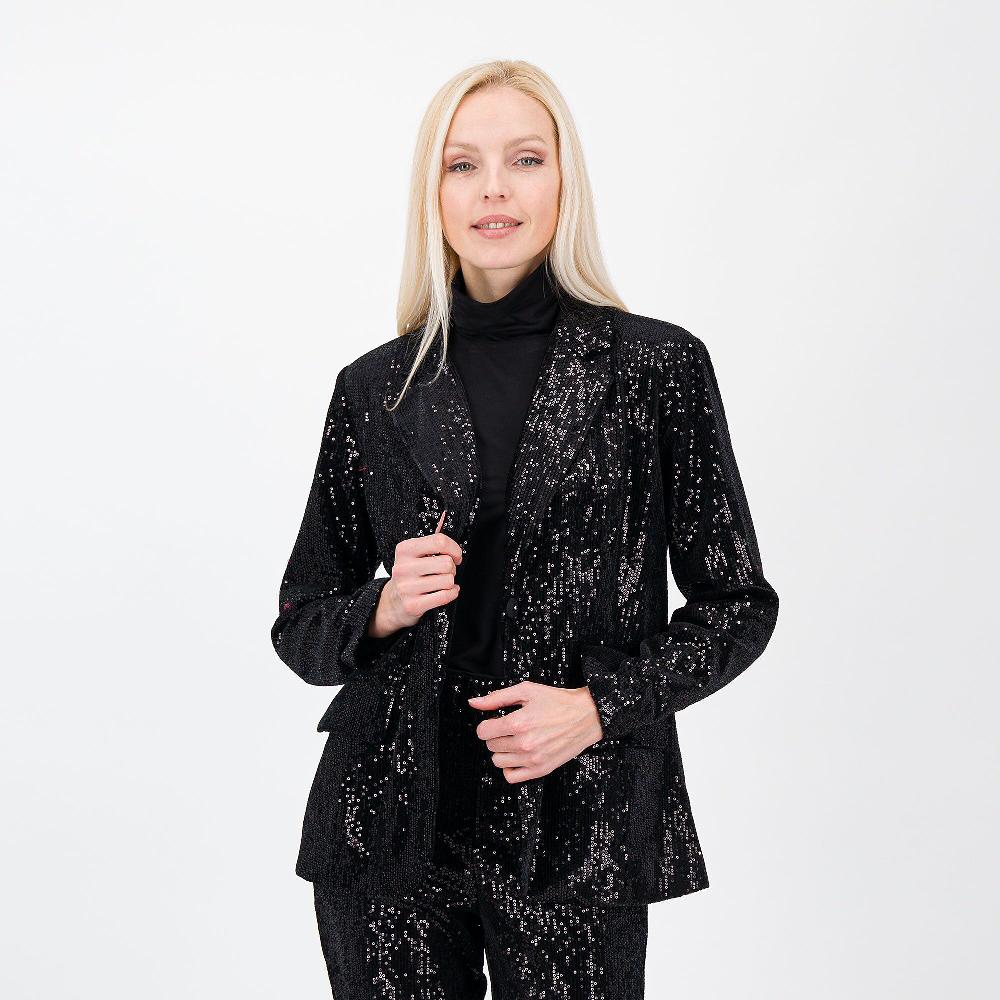 QVC Isaac Mizrahi Live Blazer in paillettes con scollo rever