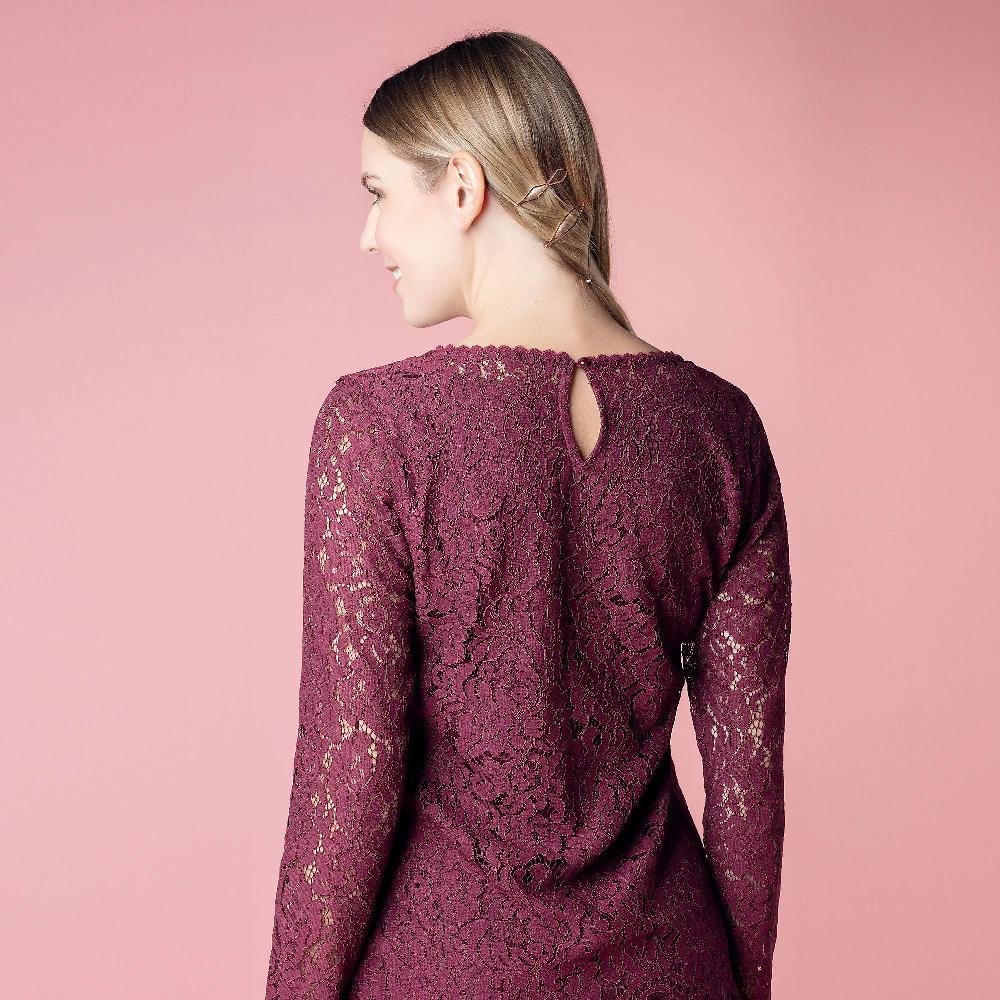 QVC Isaac Mizrahi Live Blusa In Pizzo A Manica Lunga