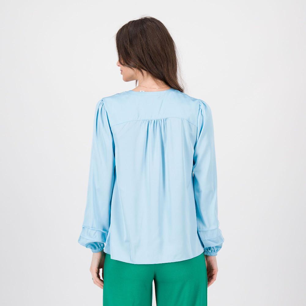 QVC Isaac Mizrahi Live Blusa In Raso A Fiori Con Maniche Lunghe