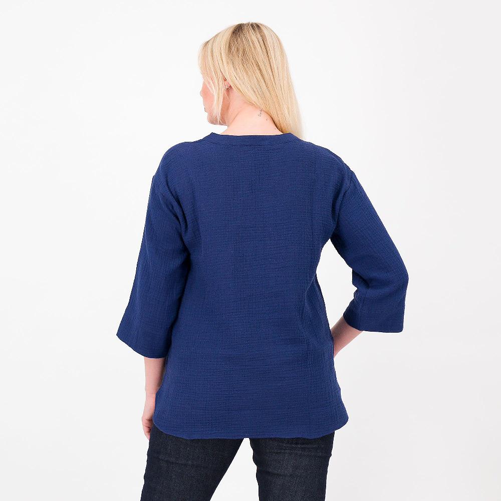 QVC Isaac Mizrahi Live Blusa In Tela Di Cotone Con Bottoni