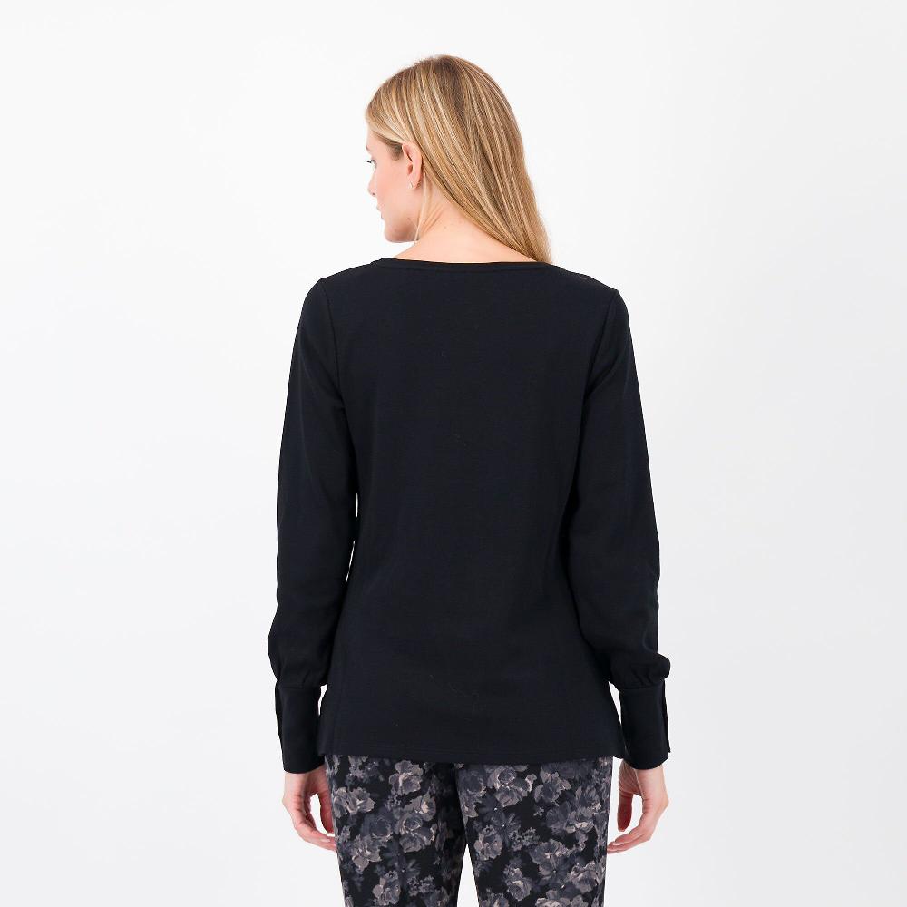 QVC Isaac Mizrahi Live Blusa Scollo A Barca Manica Lunga Balloon