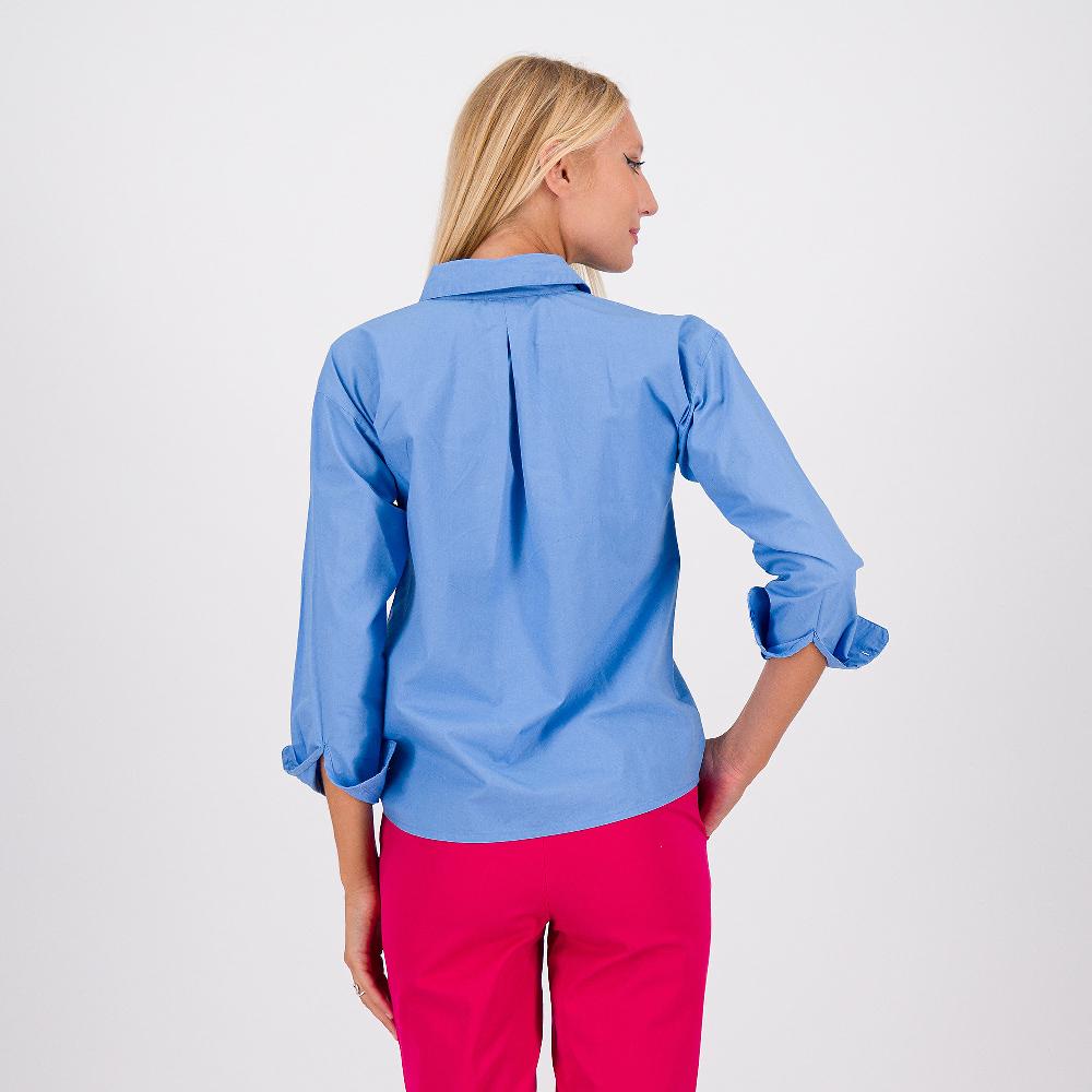 QVC Isaac Mizrahi Live Camicia In 100% Cotone Tinta Unita