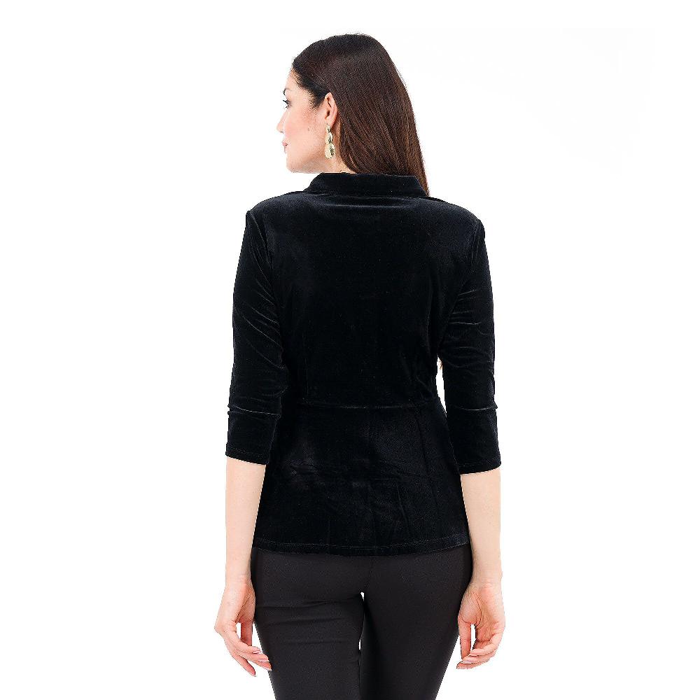 QVC Isaac Mizrahi Live Camicia In Velluto Stretch Sciancrata