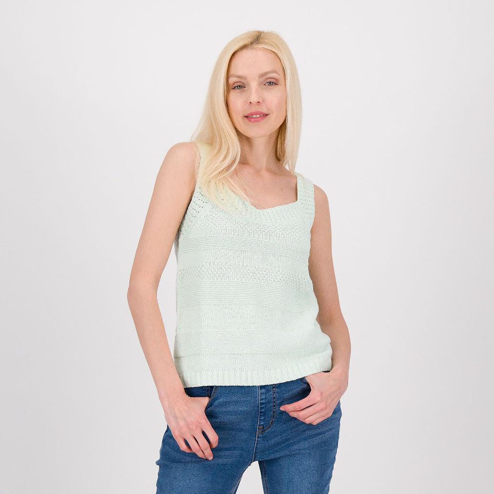 QVC Isaac Mizrahi Live Canotta in maglia con spallina larga