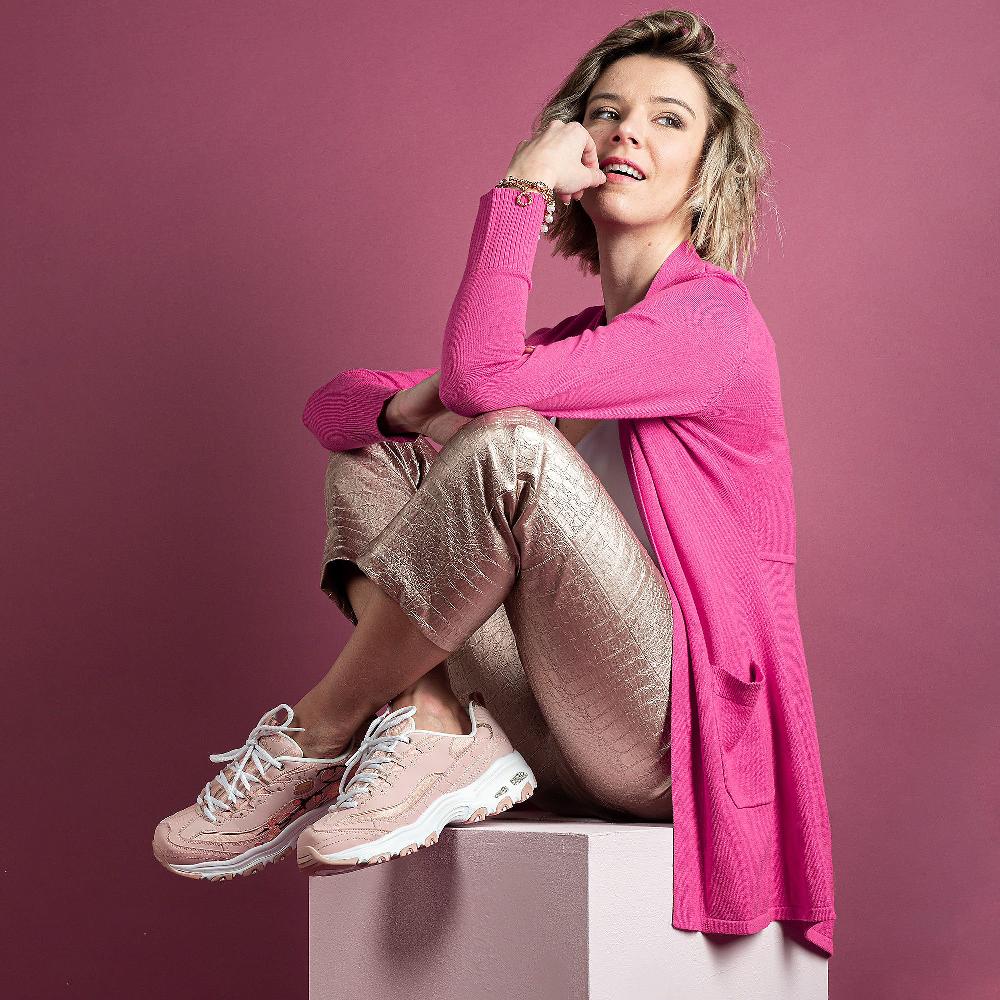 QVC Isaac Mizrahi Live Cardigan In Maglia Di Cotone E Viscosa Tasche Applicate Linea Sciancrata