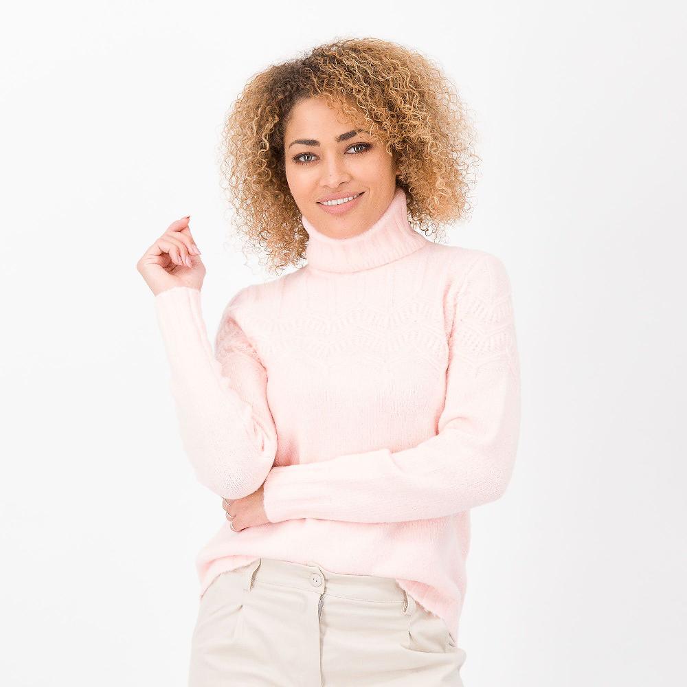 QVC Isaac Mizrahi Live Dolcevita in maglia motivo zig zag