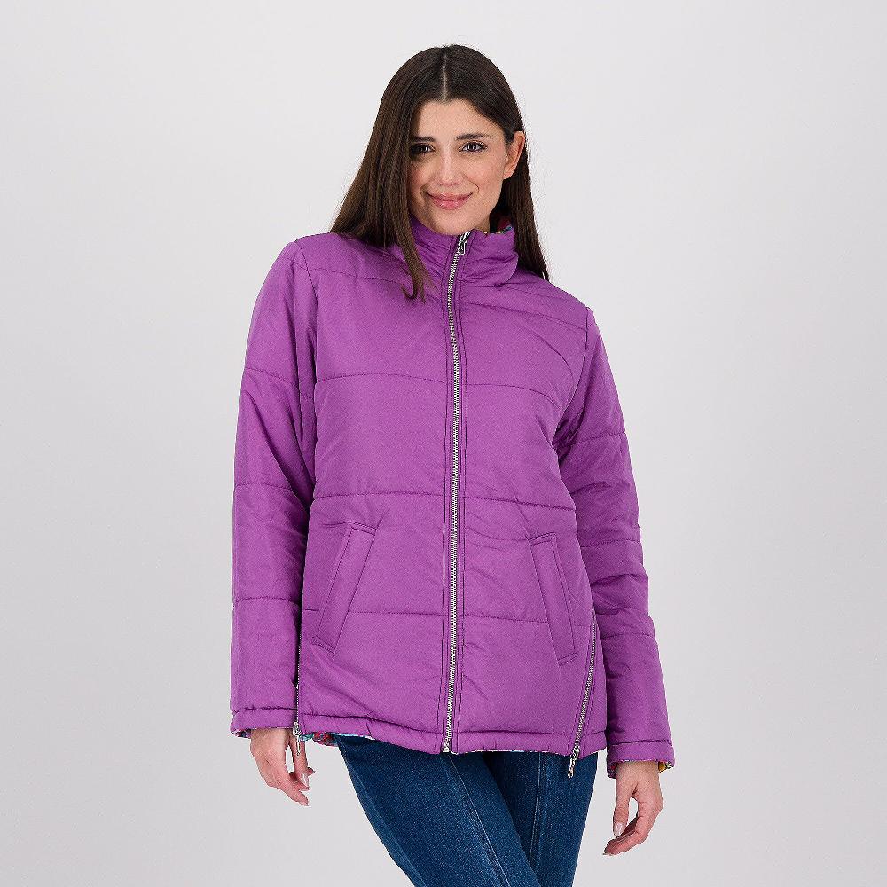 QVC Isaac Mizrahi Live Giacca Imbottita Reversibile Lato Unito E Lato Fantasia