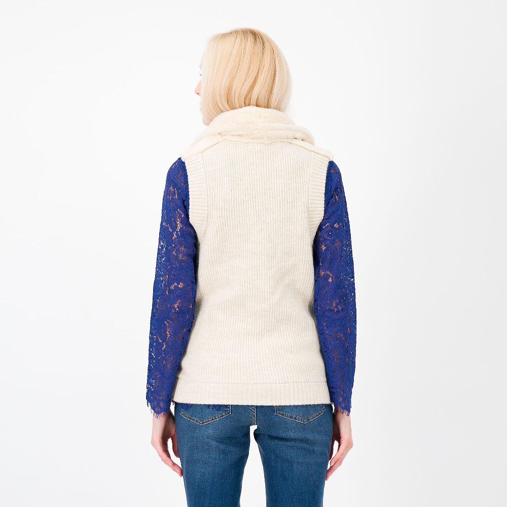 QVC Isaac Mizrahi Live Gilet In Pelo Sintetico E Maglia A Costine