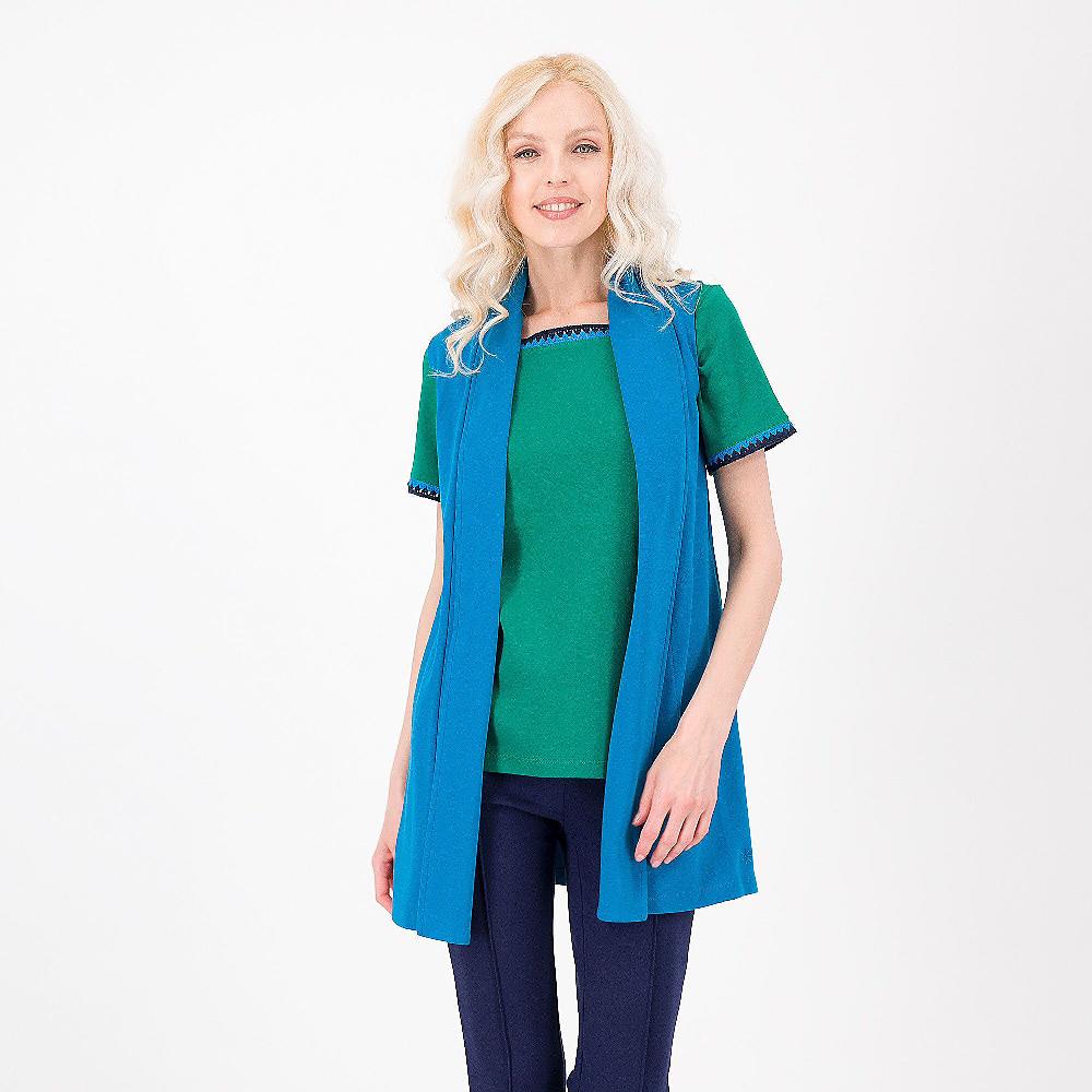 QVC Isaac Mizrahi Live Gilet Sciallato In 100% Cotone