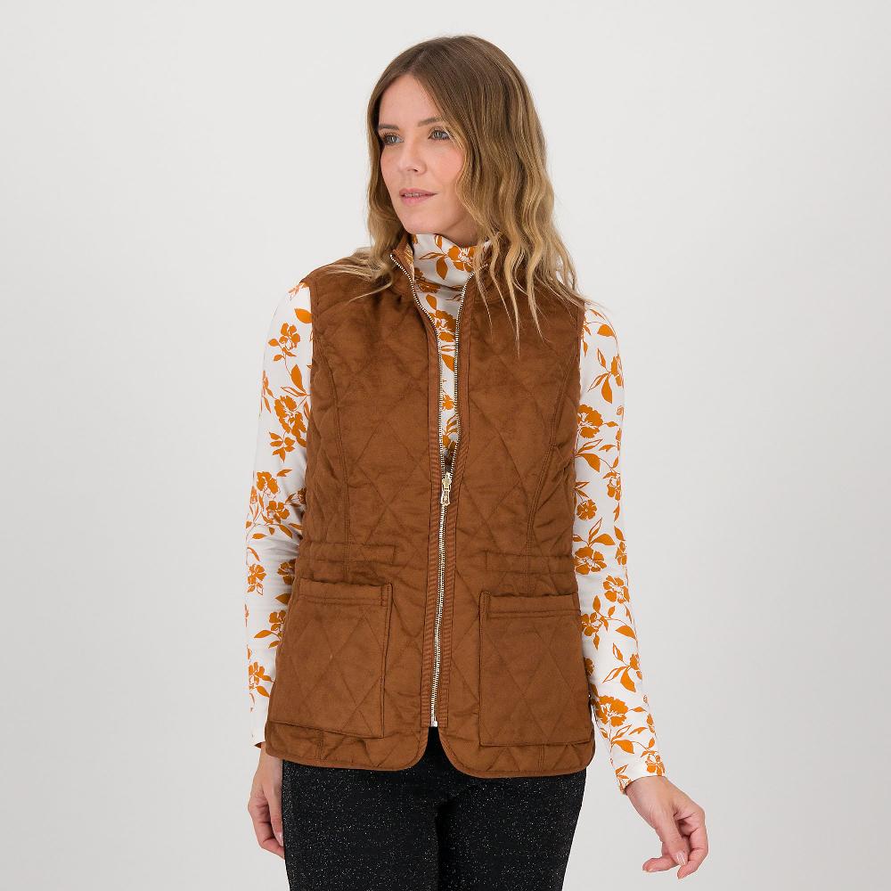 QVC Isaac Mizrahi Live Giubbino smanicato imbottito con collo alla coreana e zip