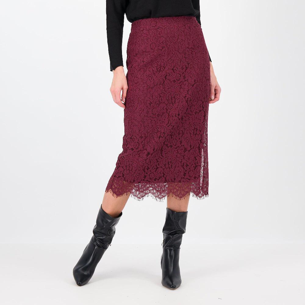 QVC Isaac Mizrahi Live Gonna midi in pizzo foderata