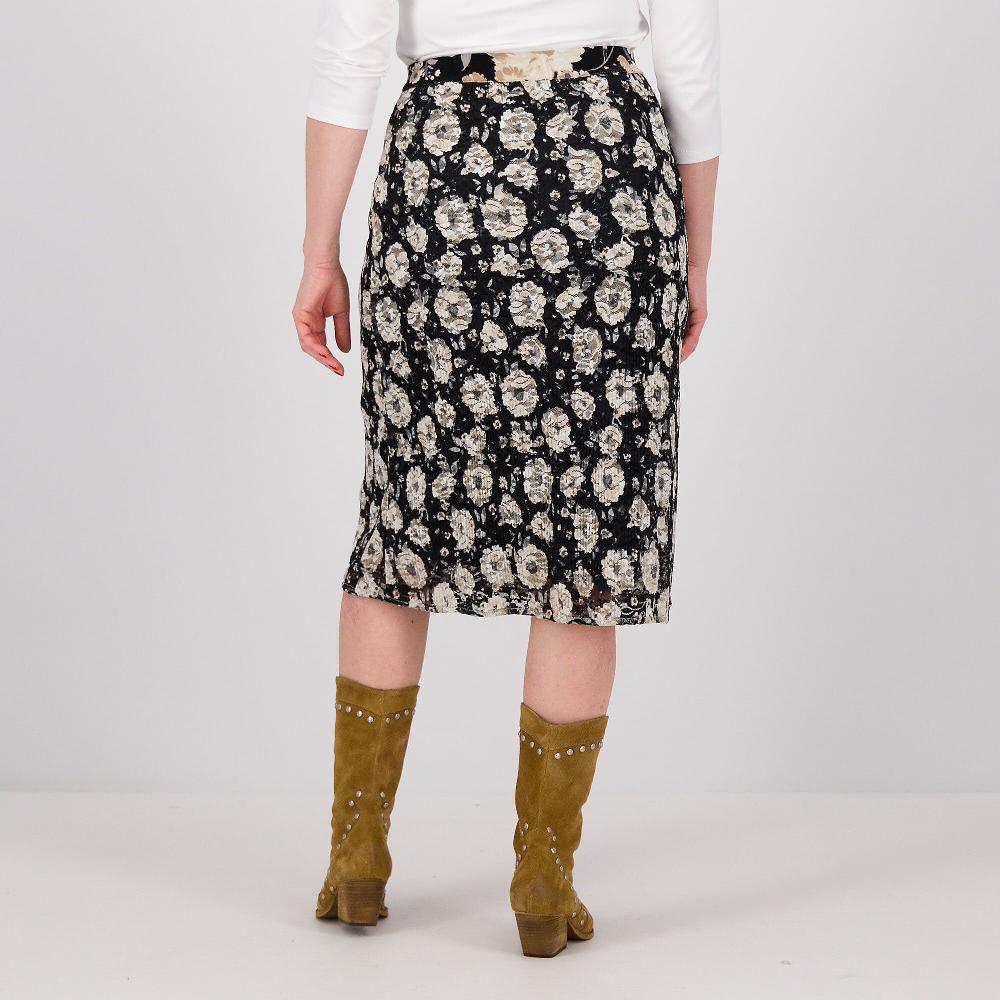 QVC Isaac Mizrahi Live Gonna Midi In Pizzo Stampato Fantasia A Fiori