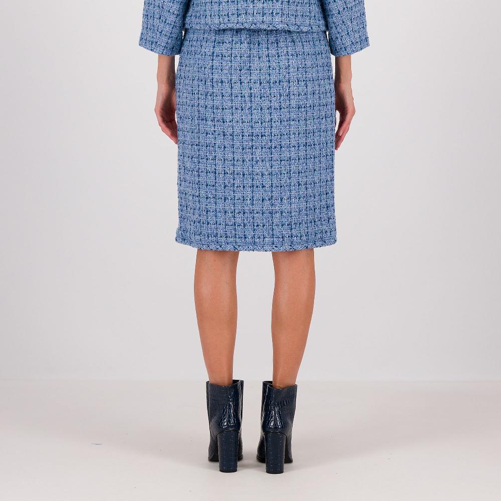 QVC Isaac Mizrahi Live Gonna Midi In Tweed Con Spacco