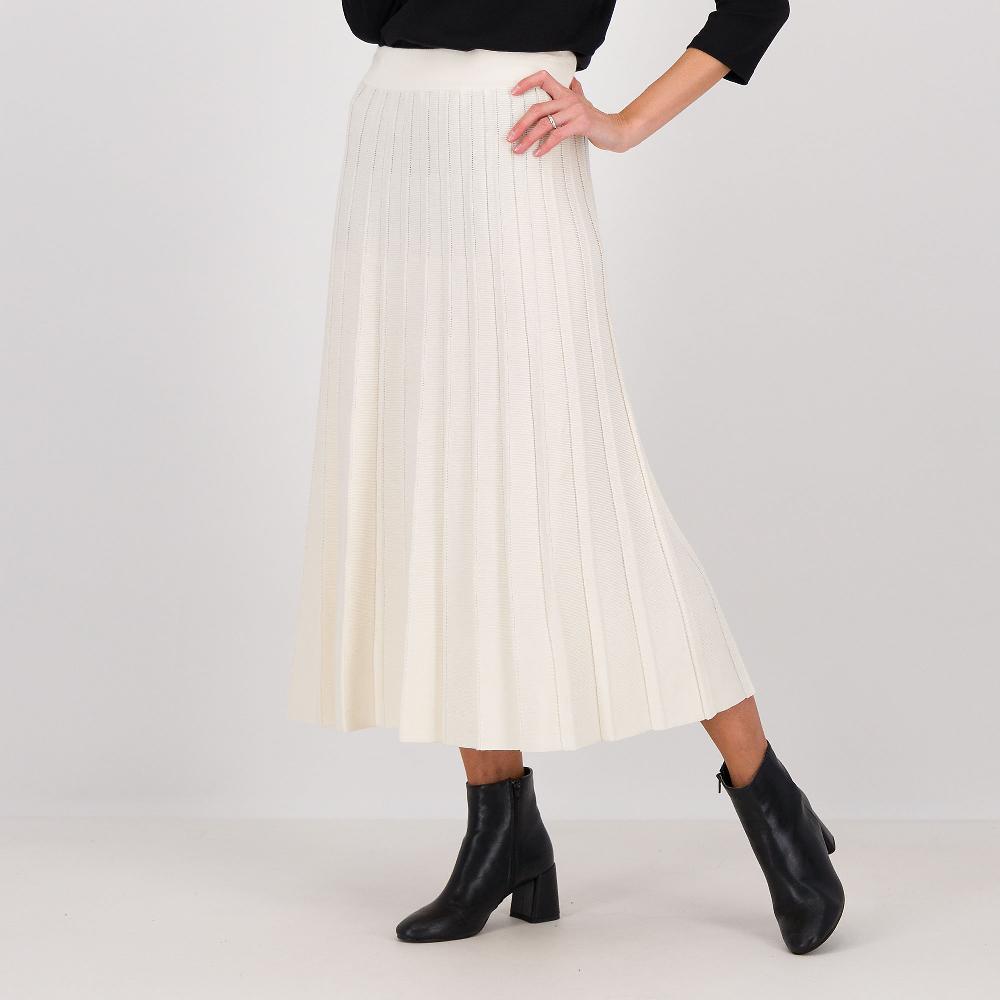 QVC Isaac Mizrahi Live Gonna midi plissé in misto cotone e viscosa