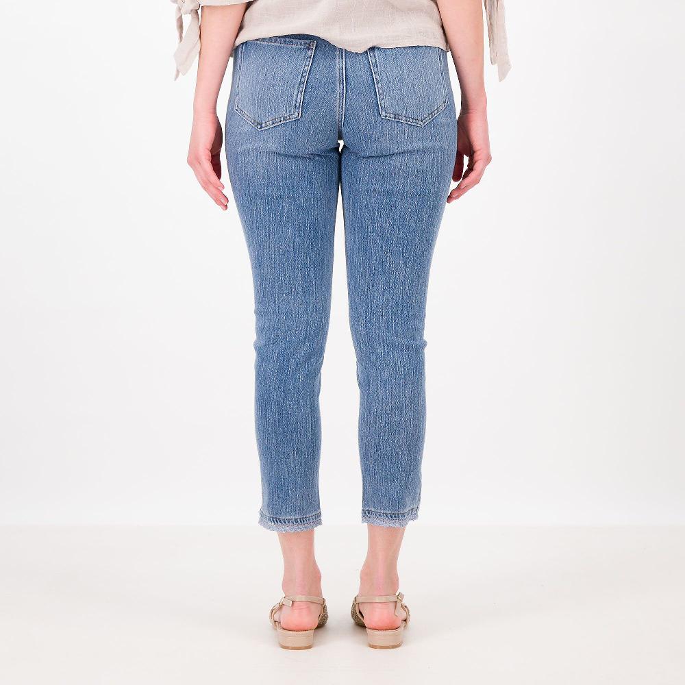 QVC Isaac Mizrahi Live Jeans 5 Tasche Vita Elasticata Finta Patta