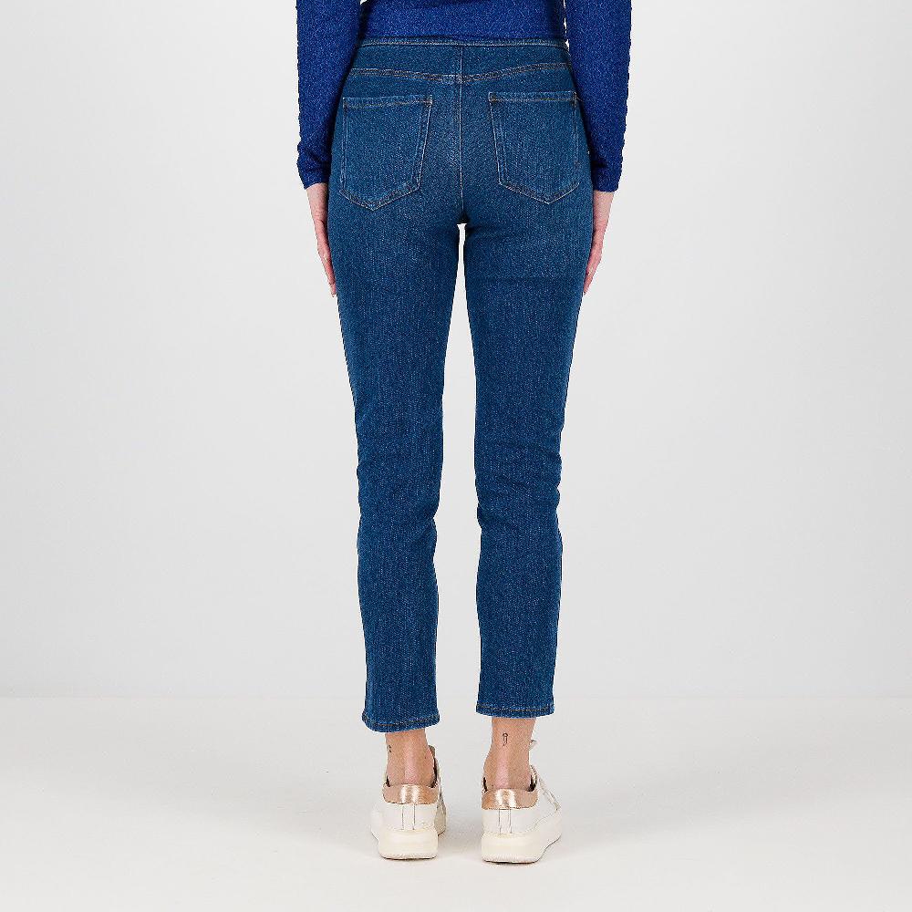 QVC Isaac Mizrahi Live Jeans Stretch A Gamba Dritta Con Elastico