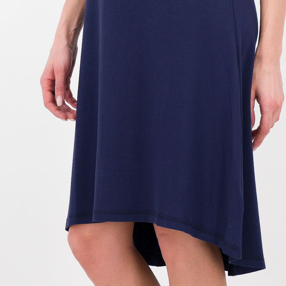 QVC Isaac Mizrahi Live LINEA SOHO Abito Smanicato Viscosa Stretch Linea Svasata