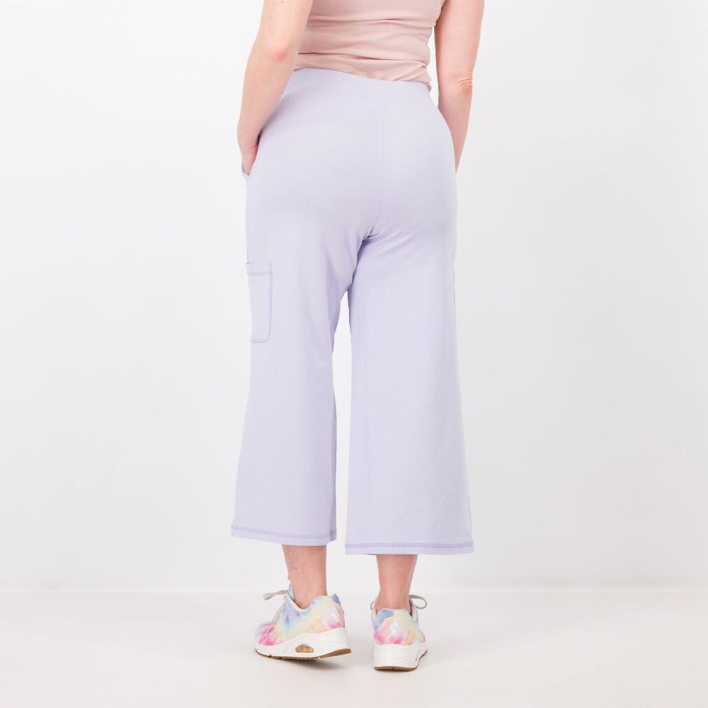 QVC Isaac Mizrahi Live LINEA SOHO Pantaloni Ampi Cotone Stretch Tasche Inserite