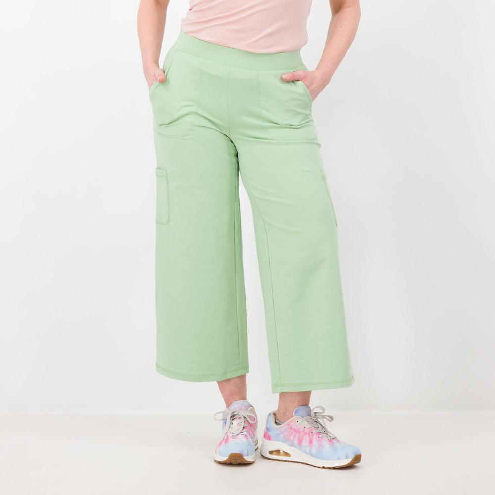 QVC Isaac Mizrahi Live LINEA SOHO Pantaloni ampi Cotone stretch Tasche inserite