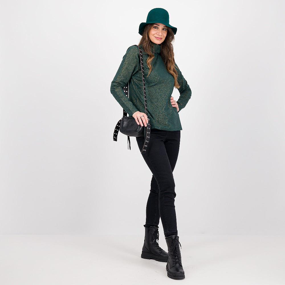 QVC Isaac Mizrahi Live Maglia A Collo Alto Con Lamé