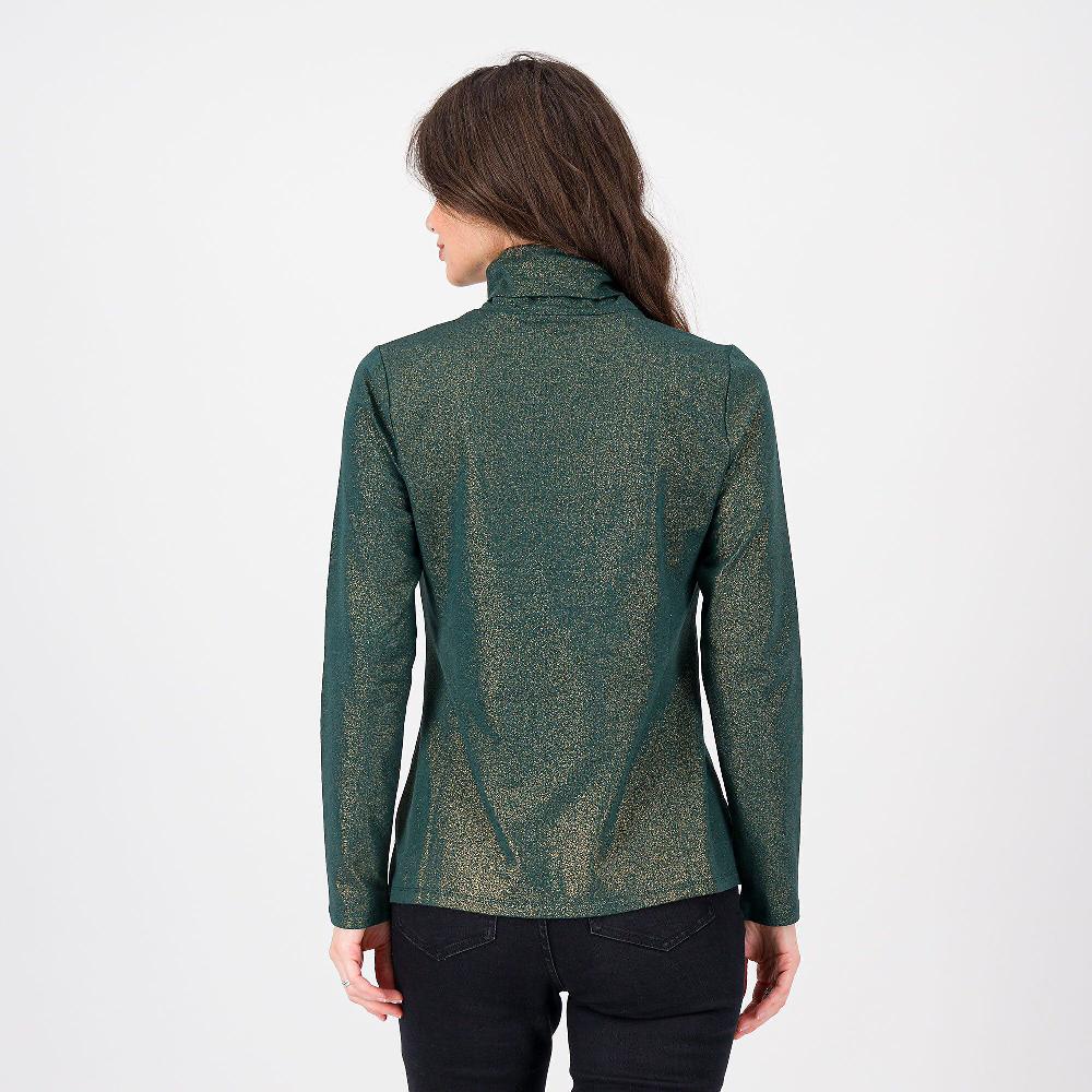 QVC Isaac Mizrahi Live Maglia A Collo Alto Con Lamé