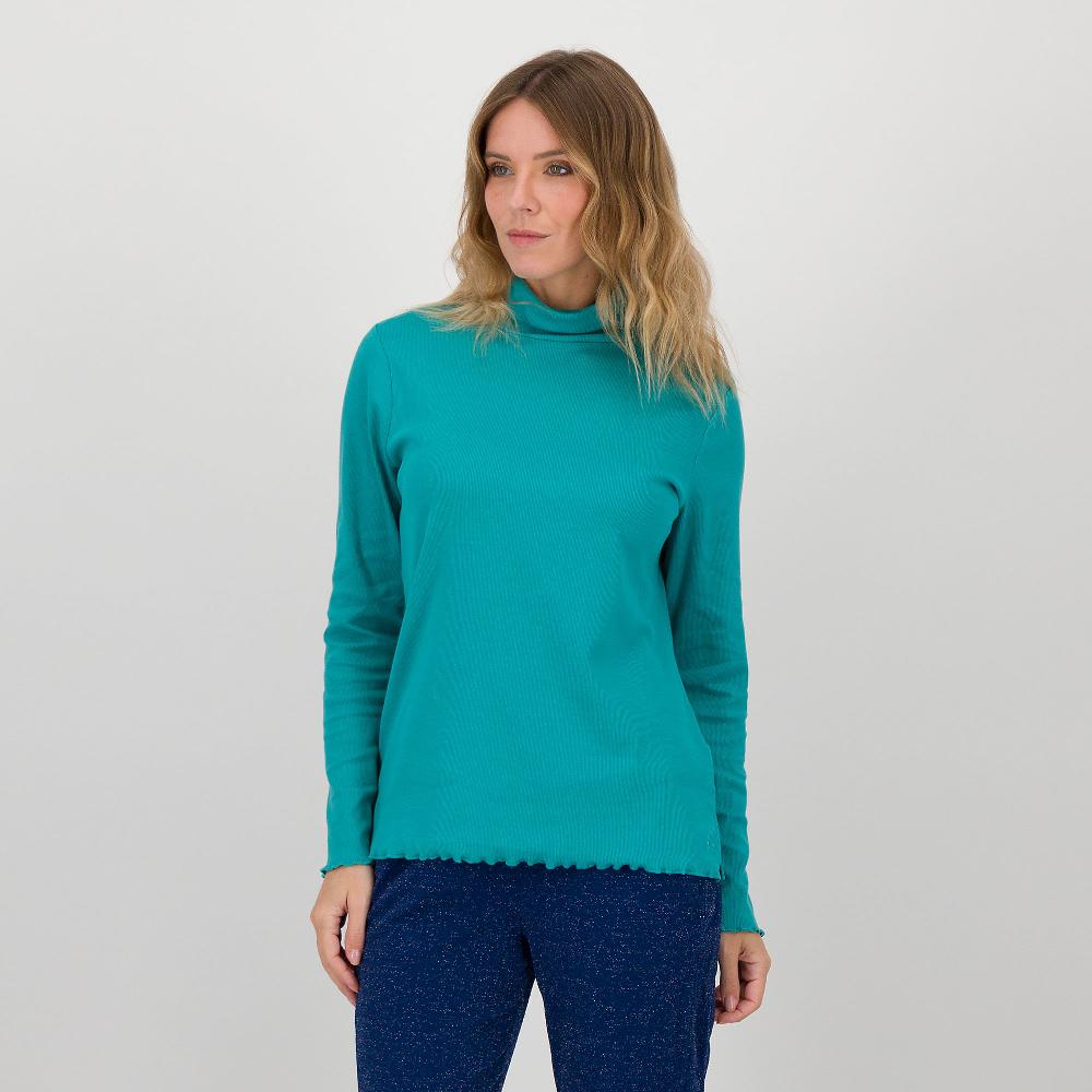 QVC Isaac Mizrahi Live Maglia dolcevita a maniche lunghe con spacchi