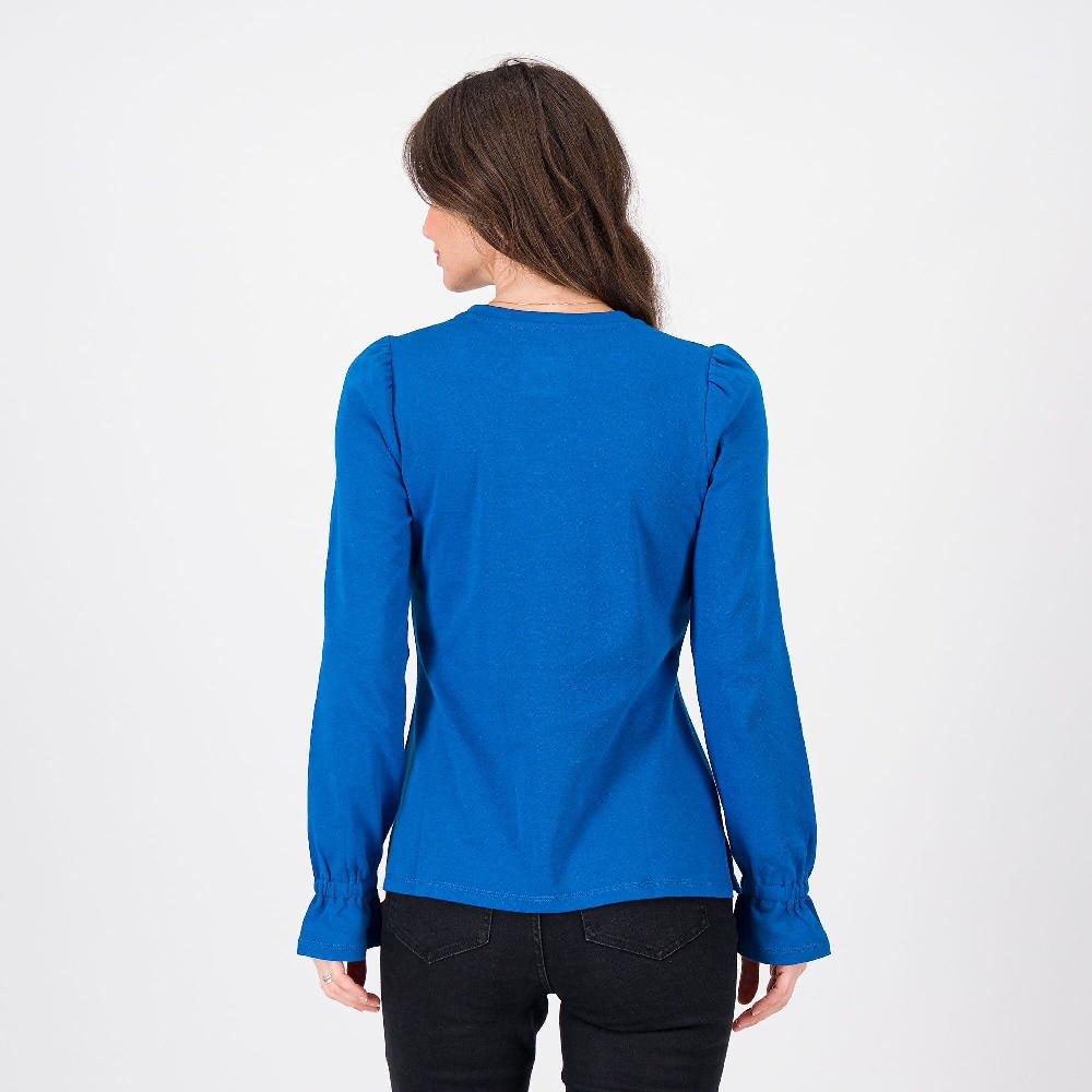 QVC Isaac Mizrahi Live Maglia Girocollo In Cotone Con Manica A Sbuffo
