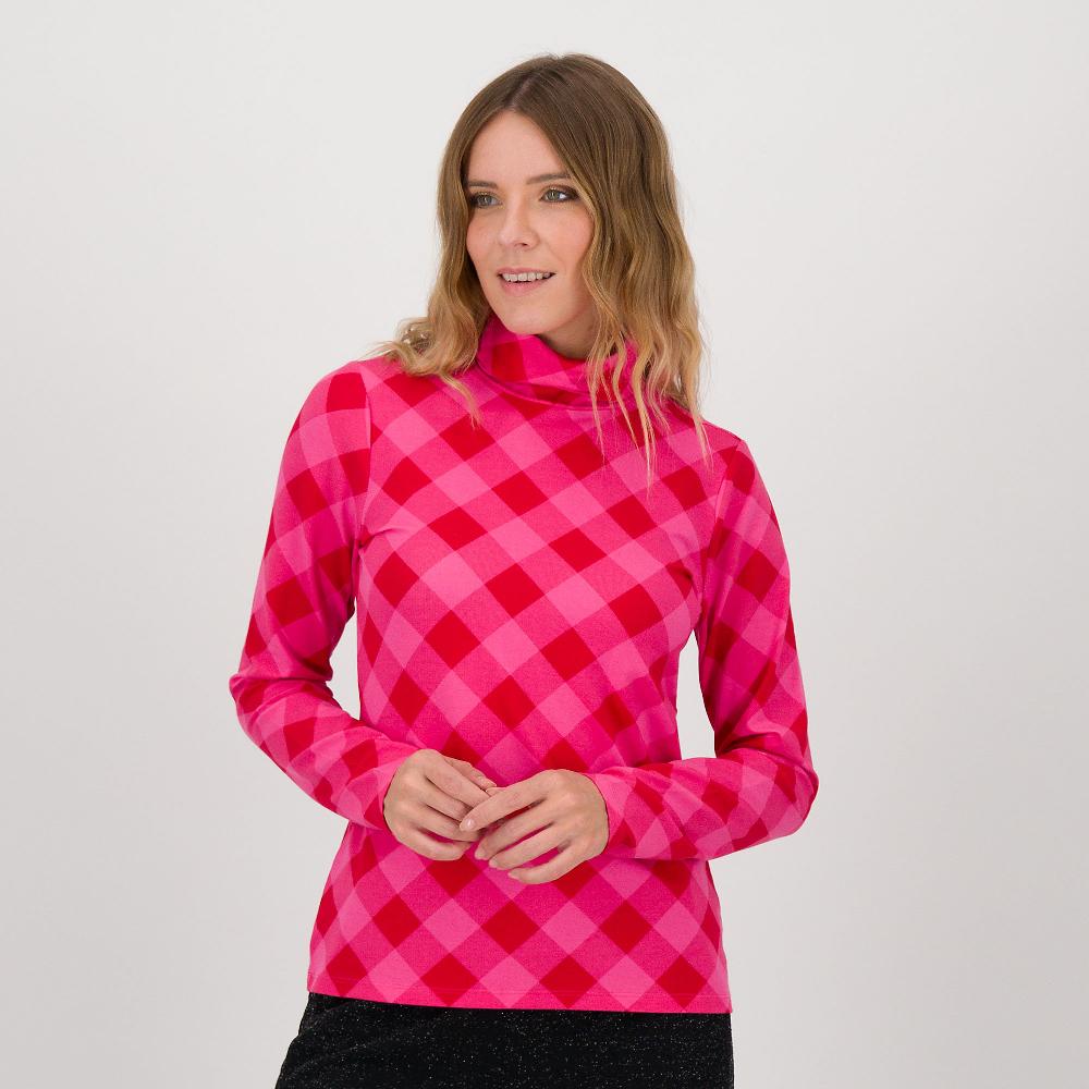 QVC Isaac Mizrahi Live Maglia in jersey di cotone e modal con collo alto