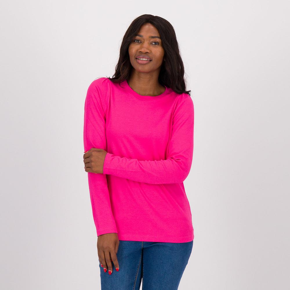 QVC Isaac Mizrahi Live Maglia maniche lunghe e scollo tondo in jersey di cotone