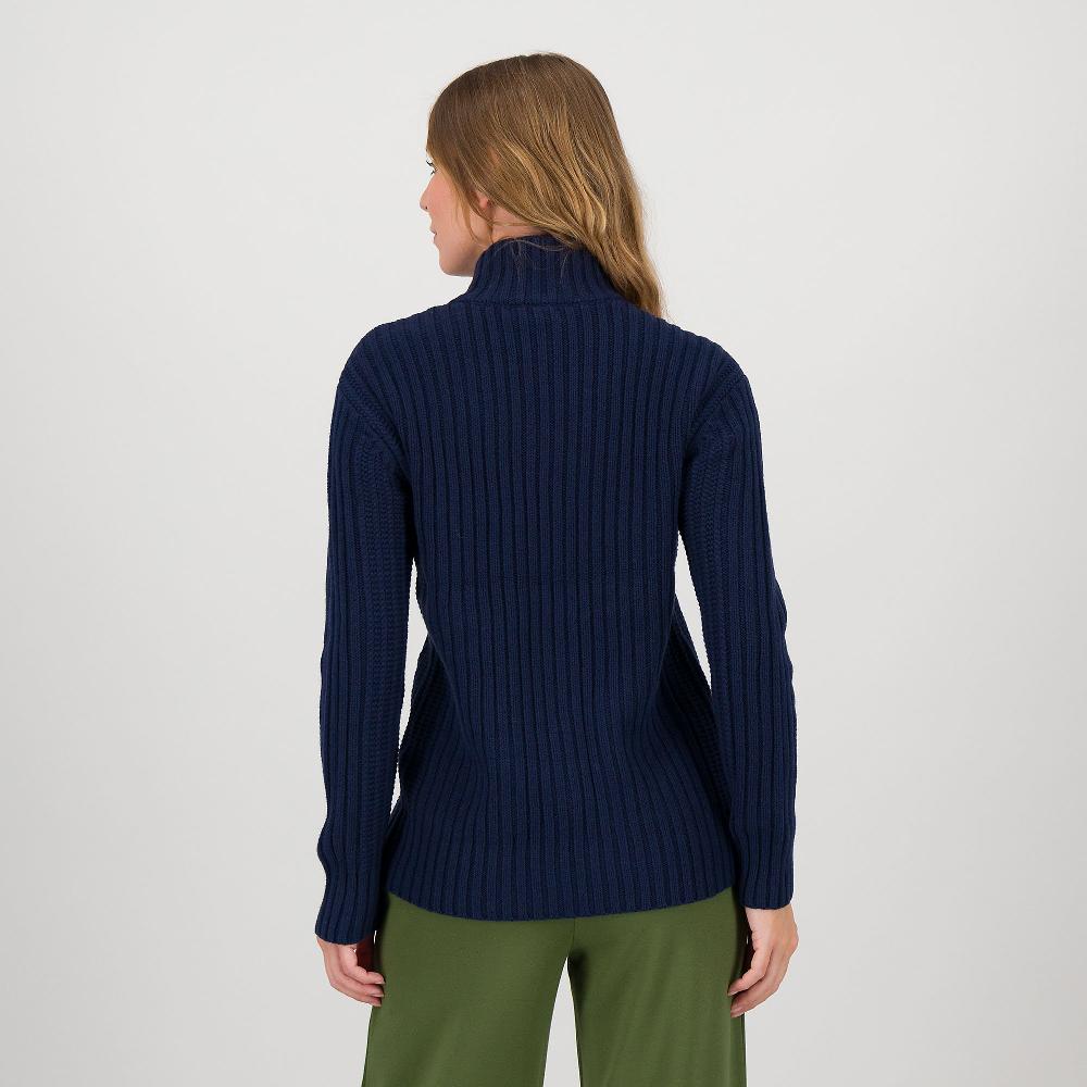 QVC Isaac Mizrahi Live Maglione A Coste Con Zip E Collo Alto